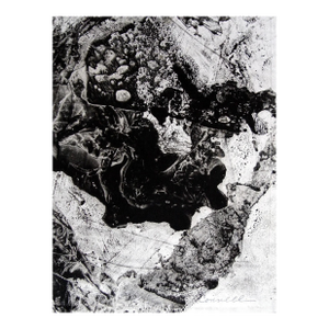 Mid 20th Century Clyde Connell Abstract Black and White Monoprint