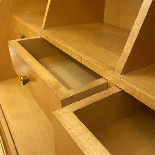 Vintage Italian Honey Color Secretaire, 1950s For Sale - Image 9 of 11