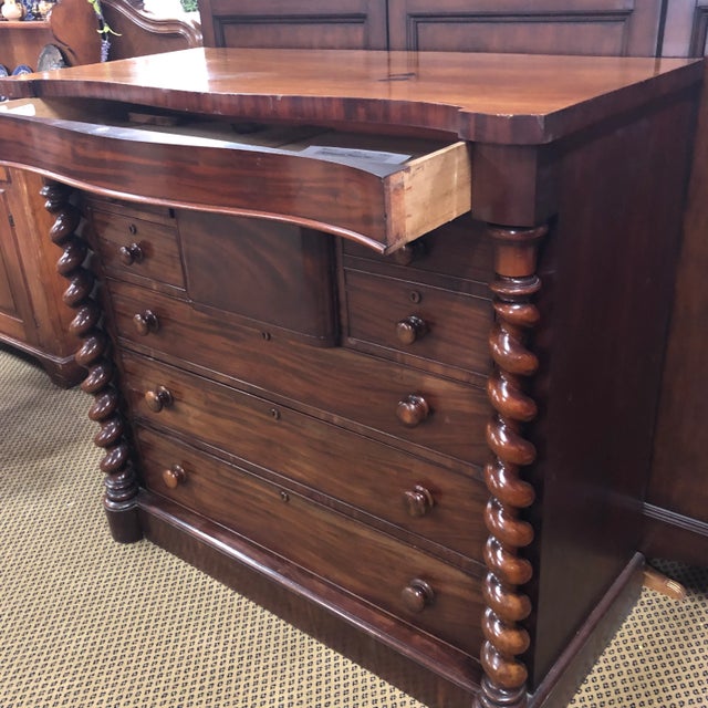 Mid 19th Century Mahogany Barley Twist Gents Chest For Sale - Image 10 of 12