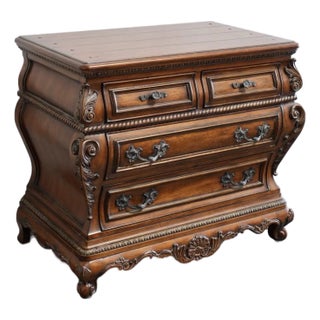 Thomasville Bombe Chest - Vintage Rich Mahogany Wood Dresser, 1990s For Sale