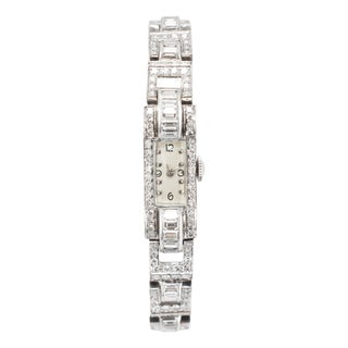 Ladies Vintage Antique Art Deco Blancpain 10mm 7.40ctw Diamond Manual Watch For Sale
