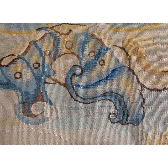 French Aubusson Wool Rug by Galerie Chevalier  Garden of Eden For Sale - Image 4 of 9