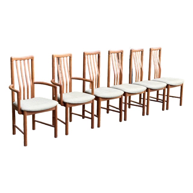 1990s Benny Linden Danish Modern Teak Dining Chairs - Set of 6 For Sale