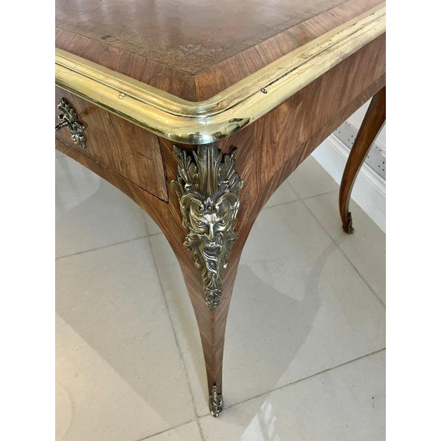 Large Antique Victorian Kingwood Desk, 1850 For Sale - Image 11 of 18