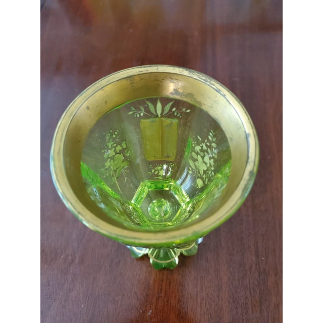 Art Nouveau Antique Bohemian Glass Moser Crystal Spa Glass For Sale - Image 3 of 6