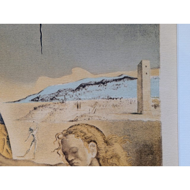 Salvador Dali, Geopoliticus Child Watching the Birth of the New Man, Hand-Signed Color Lithograph, 1970-80s For Sale - Image 8 of 9