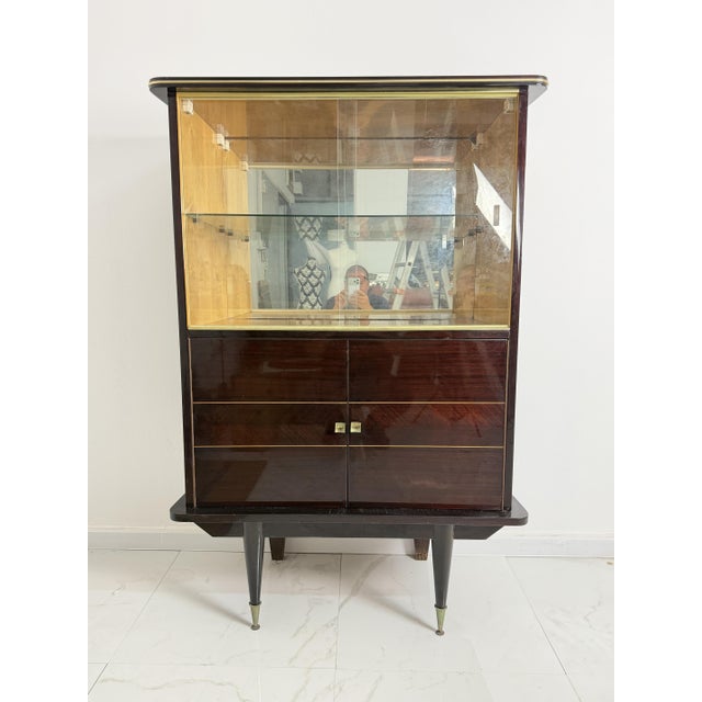 Italian Display Cabinet with Sliding Glass Doors, 1950 For Sale - Image 12 of 12