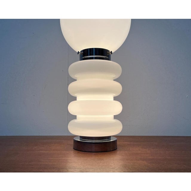 Mid-Century Space Age Glass Table Lamp by Carlo Nason for JBS, 1960s For Sale - Image 17 of 18
