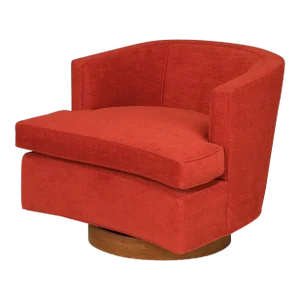 Harvey Probber Swivel Club Chair, circa 1960s, Reupholstered and Refinished