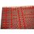 1950s 1950s Small Green Red Modern Geometric Cotton Vintage Textile Knotted Ziloo Rug For Sale - Image 5 of 8