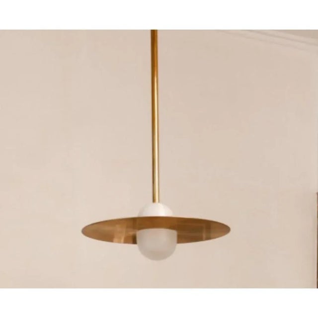 Alba pendant xl cable by contain dimensions: d 22 x w 22 x h 100 cm (custom leght) materials: brass, 3d printed pla...
