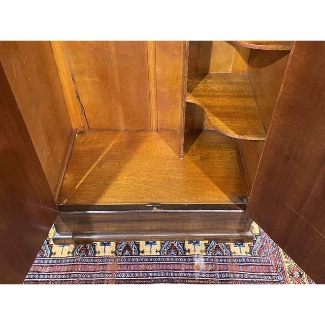 Small Art Deco English Student Wardrobe in Walnut, 1950s For Sale - Image 13 of 18