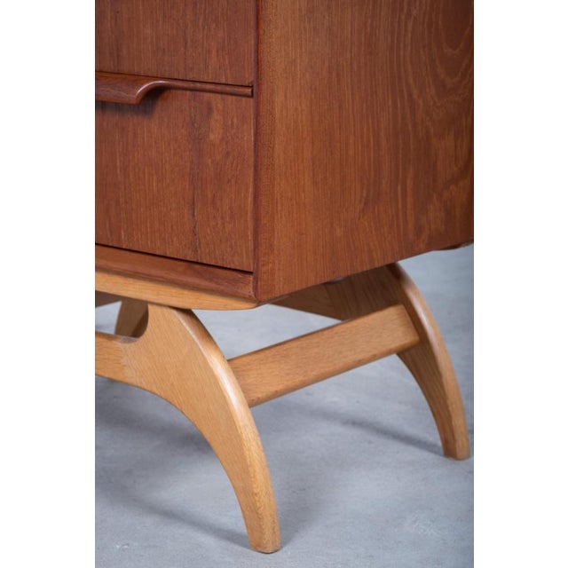 Teak Bedside Tables with Oak Frame, Denmark, 1960s, Set of 2 For Sale - Image 12 of 13