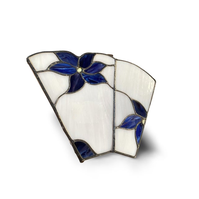 Stained Glass Wall Sconce, French Art Nouveau, 1910, 1890s For Sale - Image 9 of 14