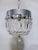 Vintage Basket Chandelier With Textured Chrome and Crystal Chain For Sale - Image 9 of 9