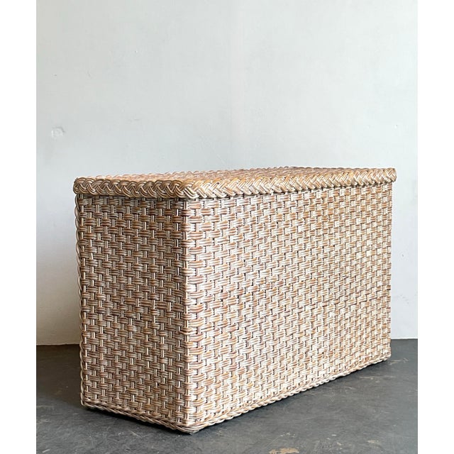 Vintage Braided Washed Rattan Dresser For Sale - Image 12 of 12