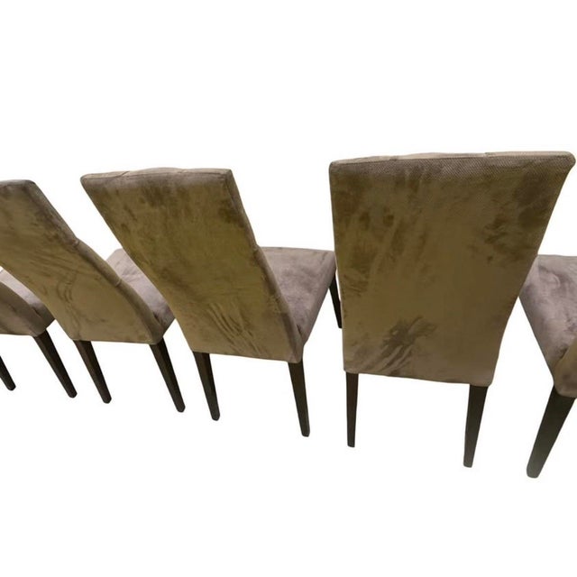 Set of 6 Italian Tufted Velvet Dining Chairs by Alf Uno s.p.a., Italy For Sale - Image 10 of 10