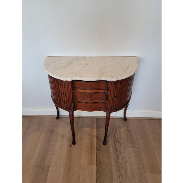 A scarce French Louis XV Period (1715-1774) walnut sideboard server. Born in France in the second half of the 18th...