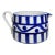 1980s Dansk Arabesque Blue Dot White Gravy Boat Porcelain Pitcher For Sale