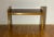 1970s Mid Century Modern Solid Board Console Table With Brass Accents For Sale - Image 5 of 13