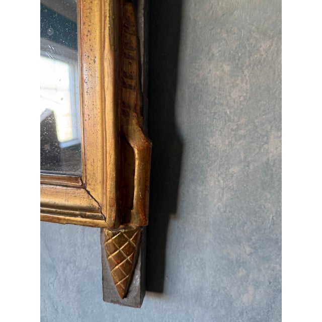18th Century French Gilt Marriage Mirror For Sale - Image 4 of 5