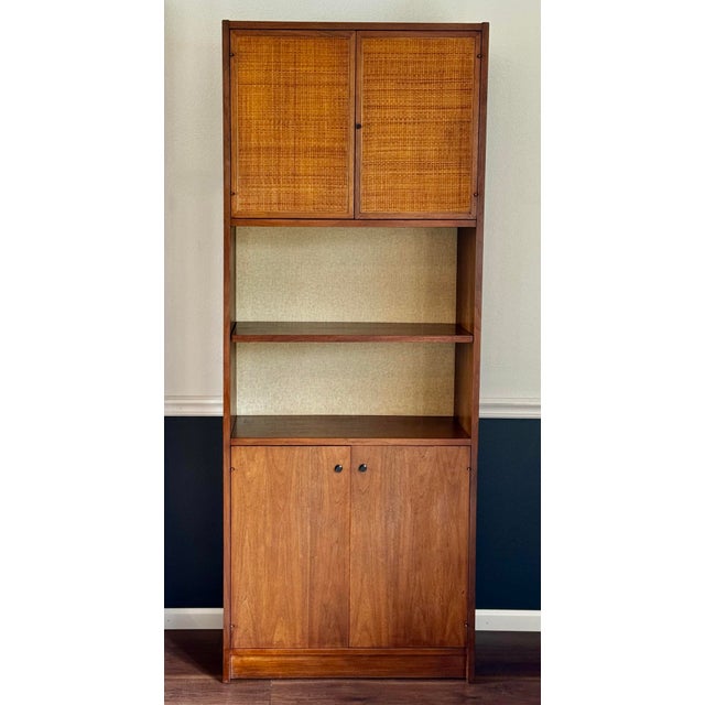 Mid-Century Modern 1950s Mid Century American of Martinsville Walnut Storge Unit - A Pair For Sale - Image 3 of 12