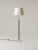 Natural and chrome pie de salón g1 floor lamp by jaume sans dimensions: d 45 x h 120-160 cm materials: metal, leather,...