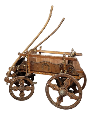 Folk Art Circus Four-Wheeled Cart