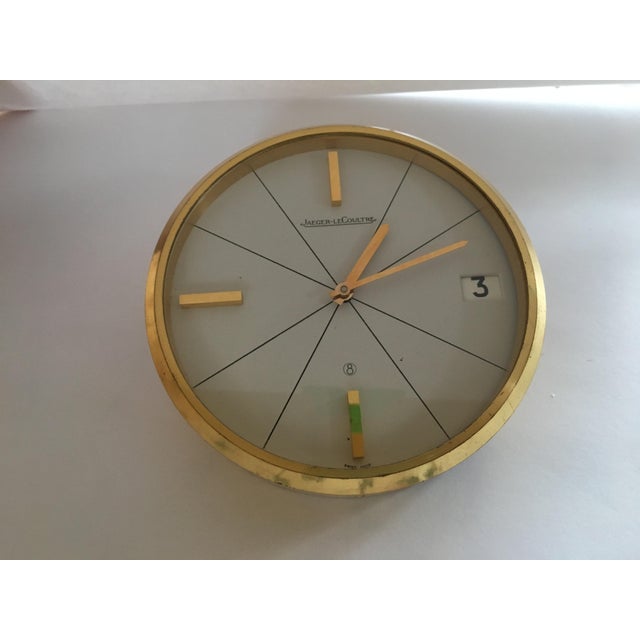 JaegerLeCoultre 8Day Movement & Date Desk Clock Chairish