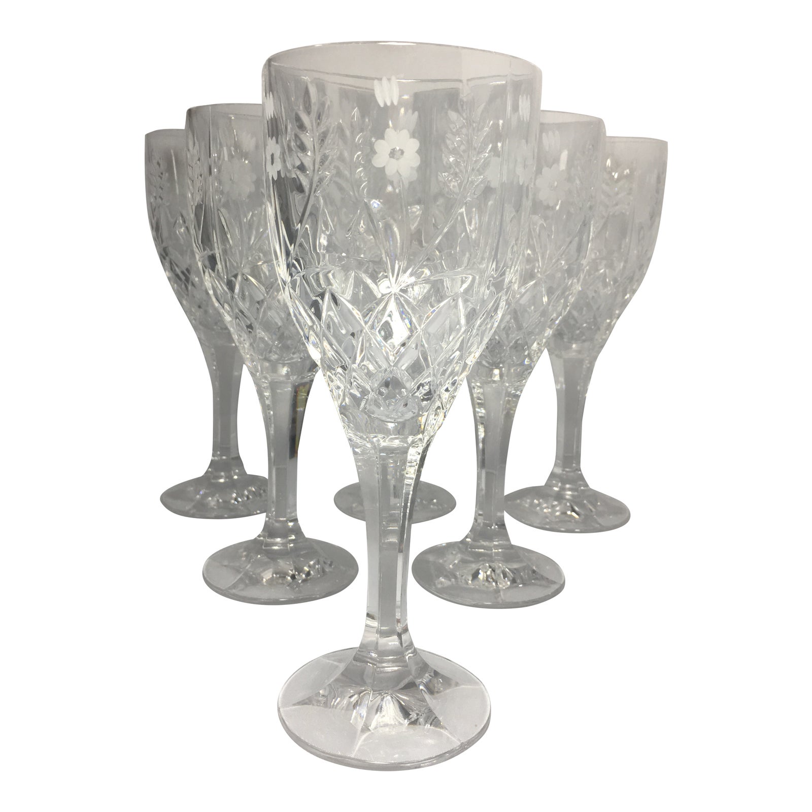 Vintage Cut Crystal Stemware Set of 6 Chairish