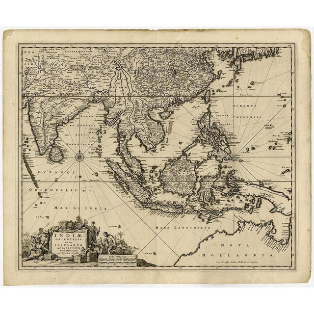 Antique Map of the Strait of Malacca, 1670 For Sale - Image 5 of 5