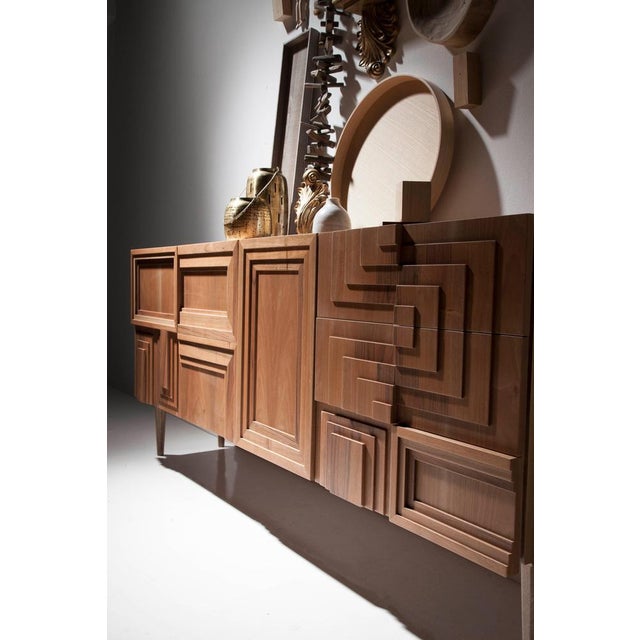 Wood Totem Wood Sideboard by Lola Glamour For Sale - Image 7 of 10
