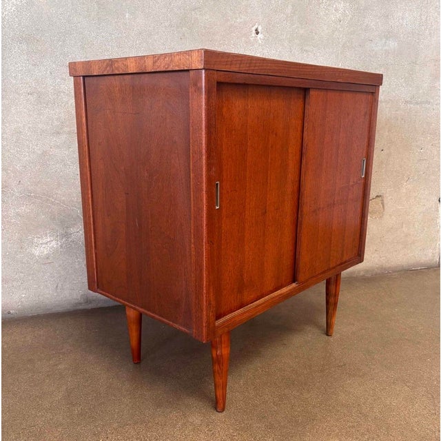 1970s MCM Walnut Cabinet For Sale - Image 9 of 10