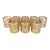 Vintage Imperial Glass Co. “Shoji” Gold Gilt Trellis Pattern Rocks Glasses - Set of 8 For Sale