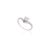 Modern Chic Heart Cut Diamond Chevron Ring for Proposal in 18k White Gold Size 7 For Sale - Image 3 of 13