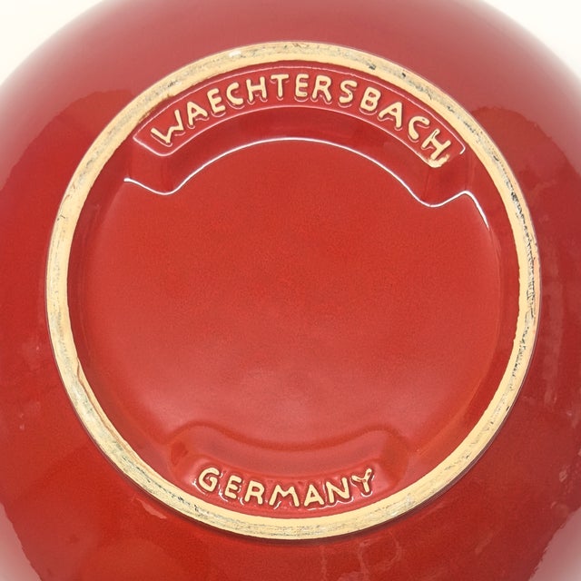Mid 20th Century Gargantuan Red Ceramic Serving Bowl by Waechtersbach Germany For Sale - Image 11 of 11