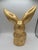 Hand Gilded Distressed Gold Easter Bunny Rabbit Tabletop Decor Sculpture Art For Sale - Image 10 of 13