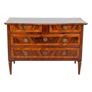 18th Century Emilian Louis XVI Walnut Chest of Drawers For Sale