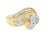 1990s 14k Yellow Gold Diamond Swirl Ring, Size 9 For Sale - Image 4 of 10