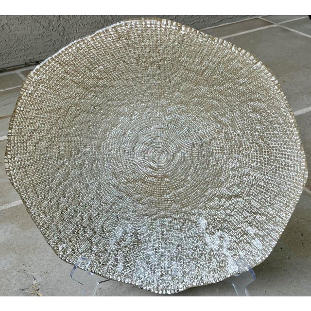 Circa 2000 Ivv Diamanté Nicely-Sized Shallow Centerpiece / Console Bowl, Italy For Sale - Image 10 of 18