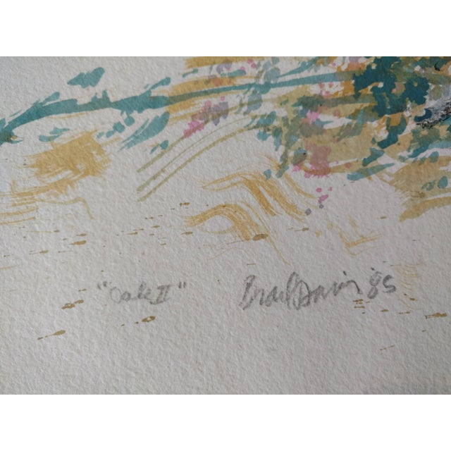 Postmodern Brad Davis, Acrylic painting or Monotype "Oak II" Pattern and Decoration Movement, 1985 For Sale - Image 3 of 5