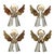 Extraordinary set of silver and gold plated brass angels. Set of 4 includes an angel with a caroling book, an angel with...