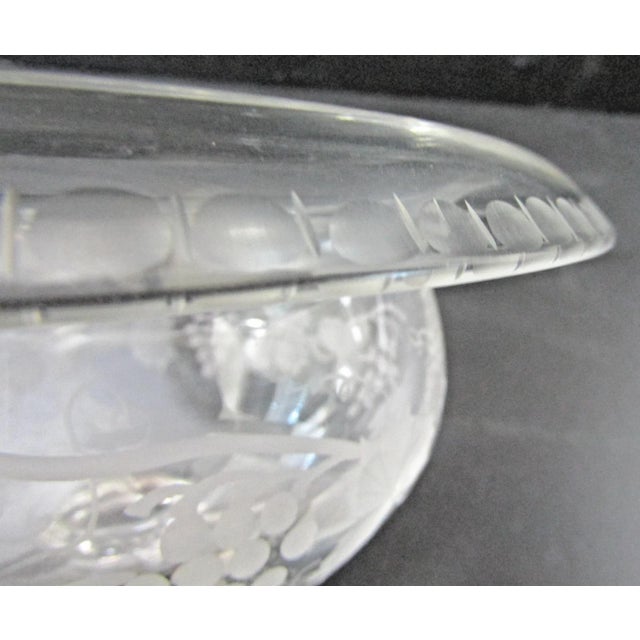 William Yeoward Cordelia Footed Grapevine Etched Compote Rose Bowl For Sale - Image 15 of 17