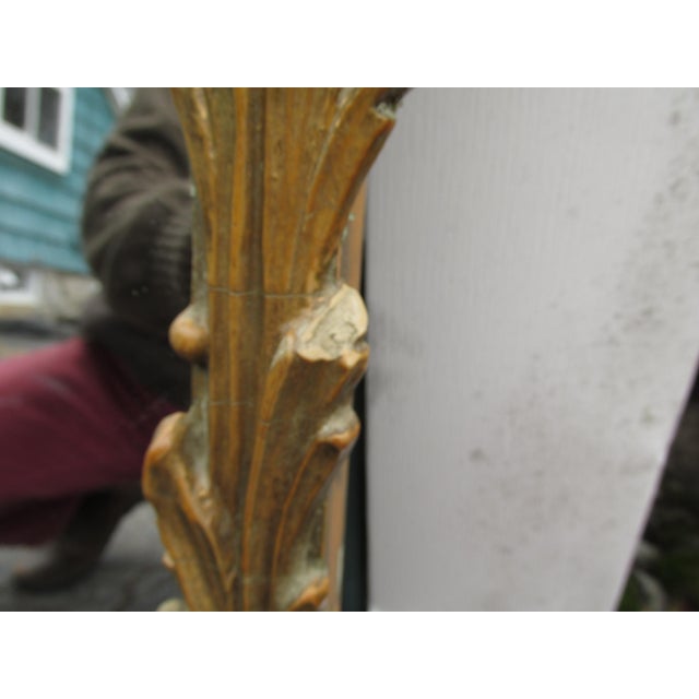 Antique Chinese Chippendale Carved Gold Leaf Pagoda Mirror For Sale - Image 9 of 9