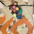 Christiane Corcelle "Pique-Nique Au Bord Du Lac" Mixed Media on Board, Framed Abstract Painting in Teal, Orange and Blue Loops, 2022 For Sale In Boston - Image 6 of 9