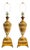 Vintage Neoclassical Crackle Glazed Urn Table Lamps With Medallions - A Pair For Sale