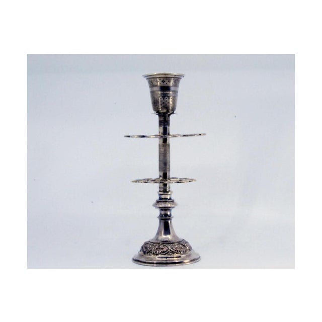 Silver Toothpick Holder with Round Base For Sale - Image 3 of 9