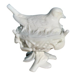 1970s Ceramic Bird on Nest Vessel For Sale