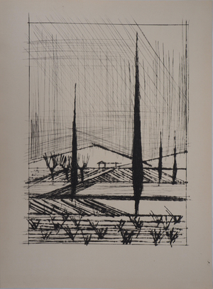 Bernard Buffet, Italian Landscape, Etching