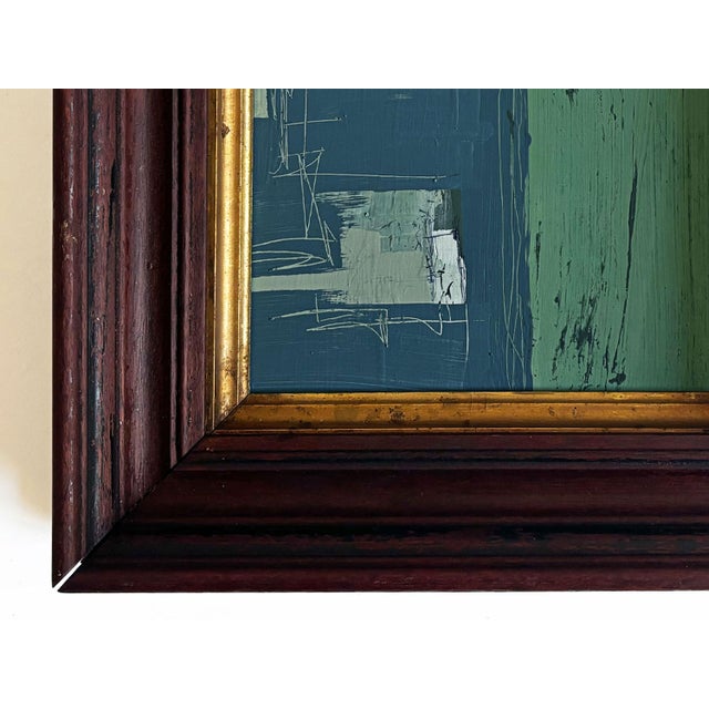 “River Moss" Abstract Art in Antique Frame, Transitional Living Room Art by JTS For Sale In Minneapolis - Image 6 of 10